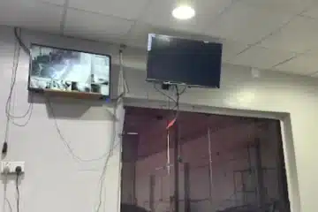 شاشة عرض لكاميرات المراقبة
