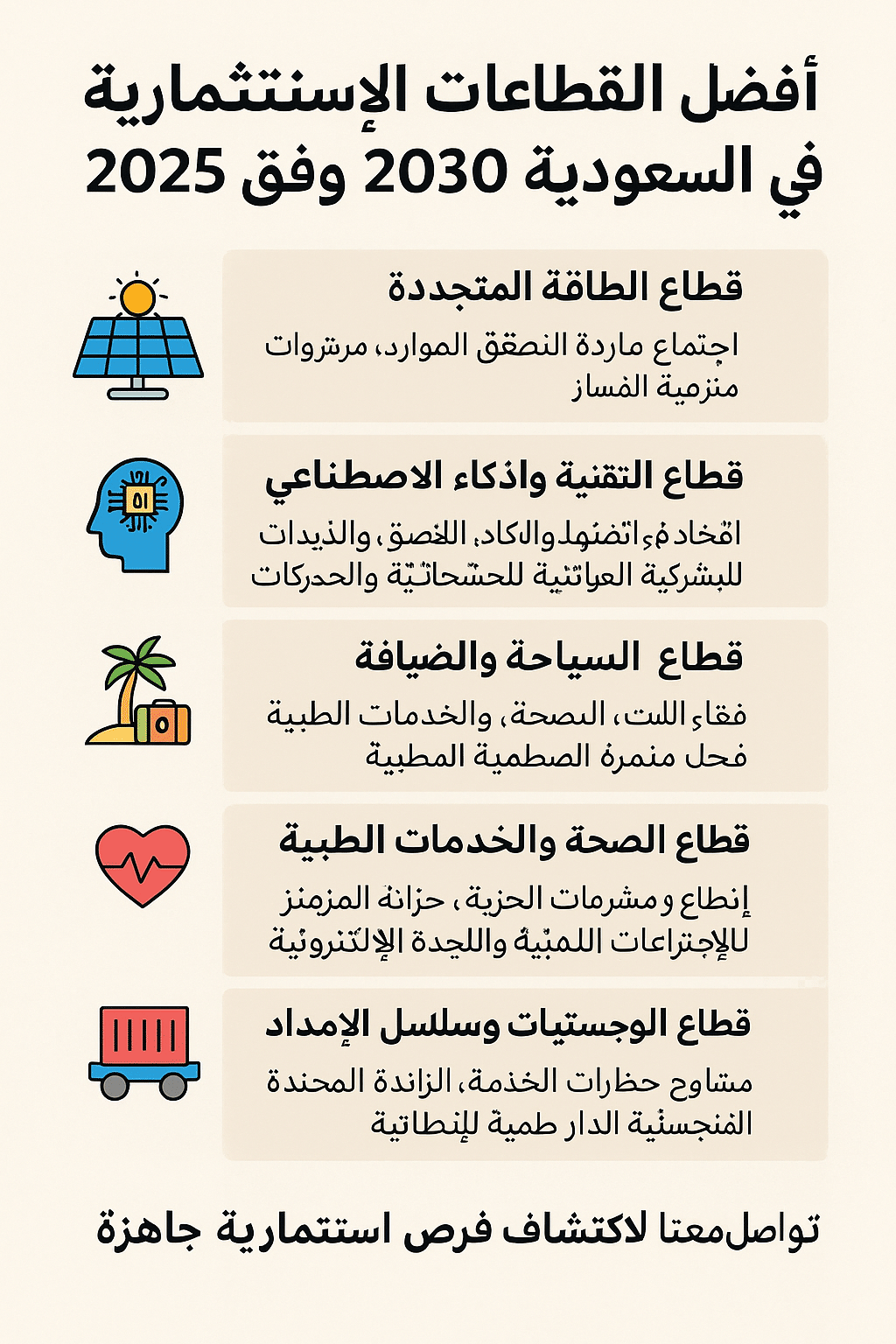 أفضل القطاعات الاستثمارية في السعودية