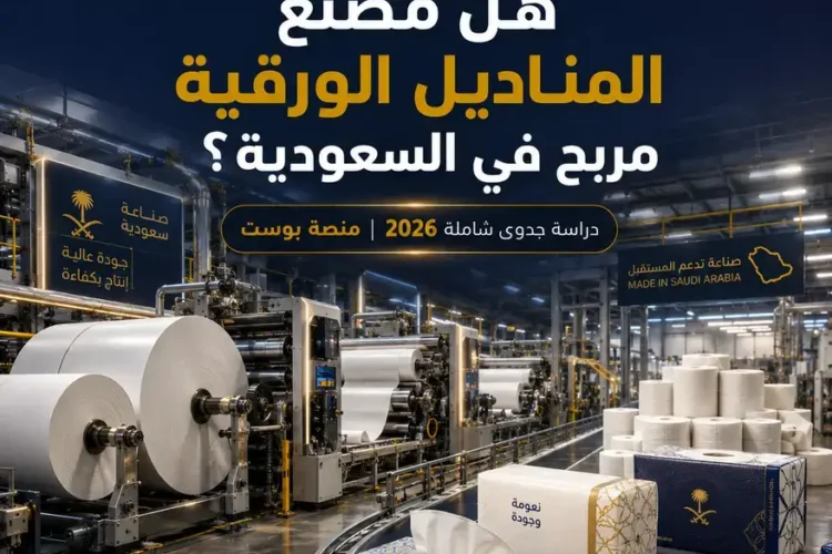 دراسة جدوى مصنع مناديل ورقية في السعودية: التكاليف، الأرباح، والتراخيص